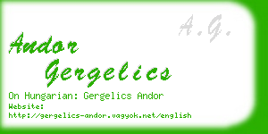 andor gergelics business card